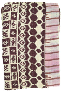 Kantha Large Throw Blanket