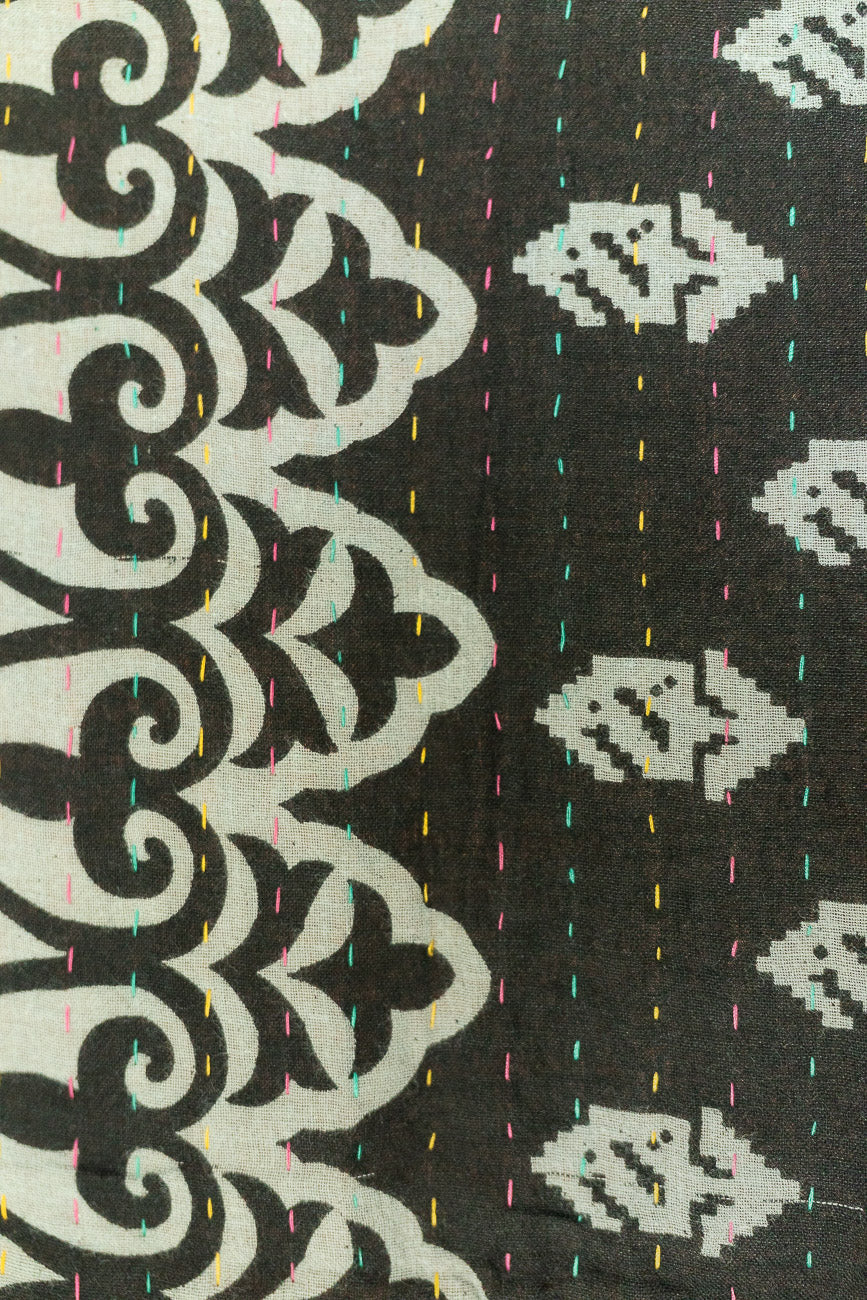 Seascape Kantha Throw