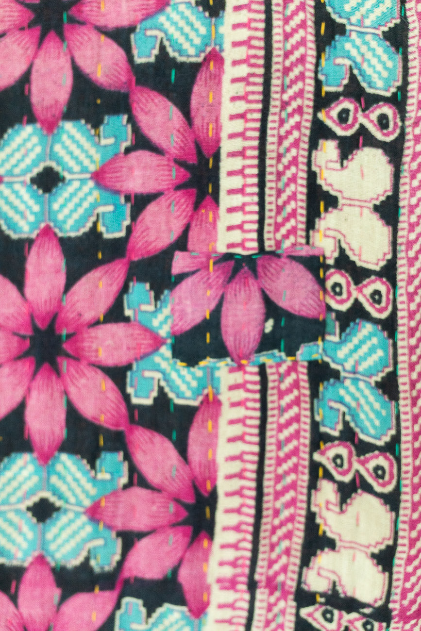 Seascape Kantha Throw