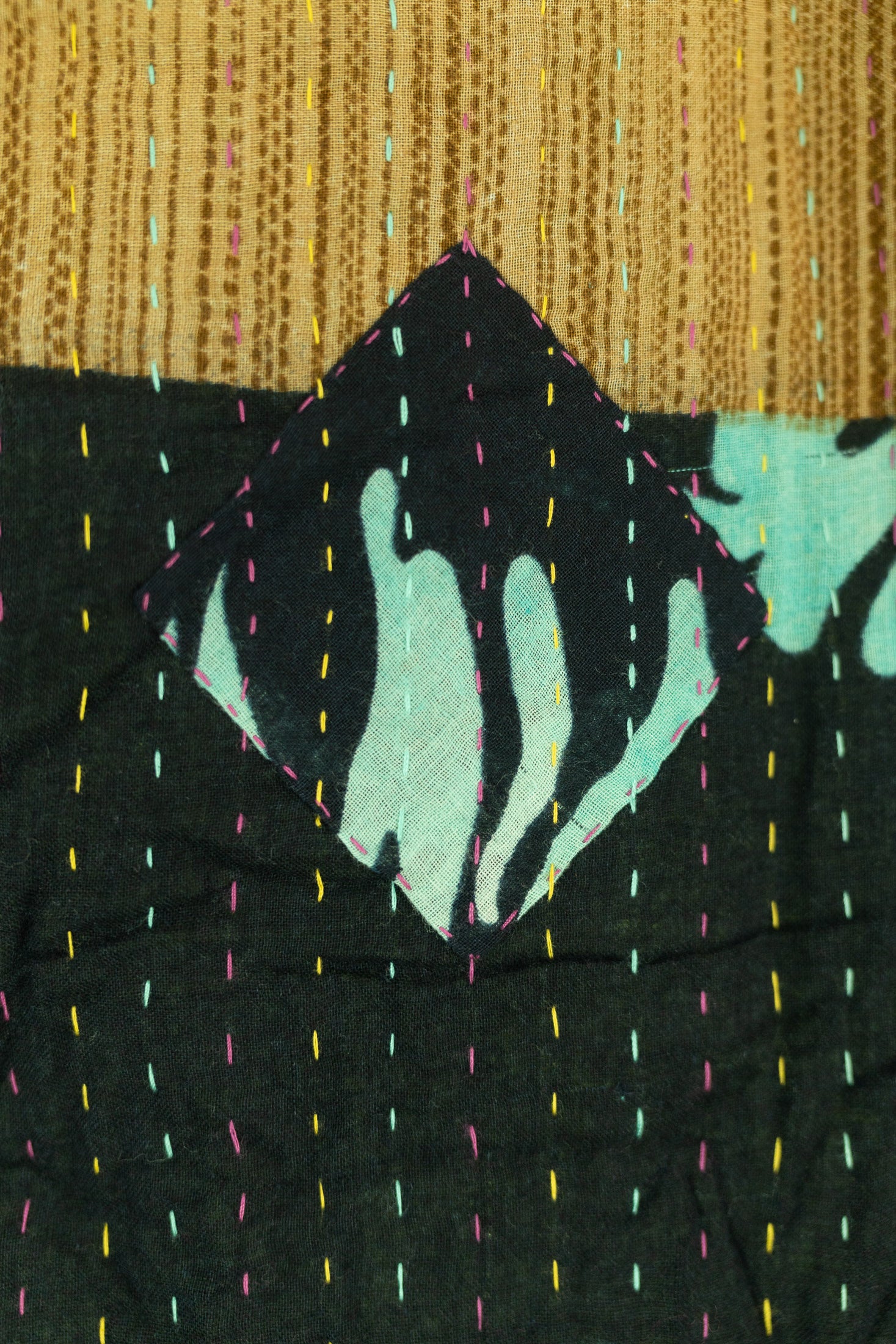 Seaside Kantha Throw
