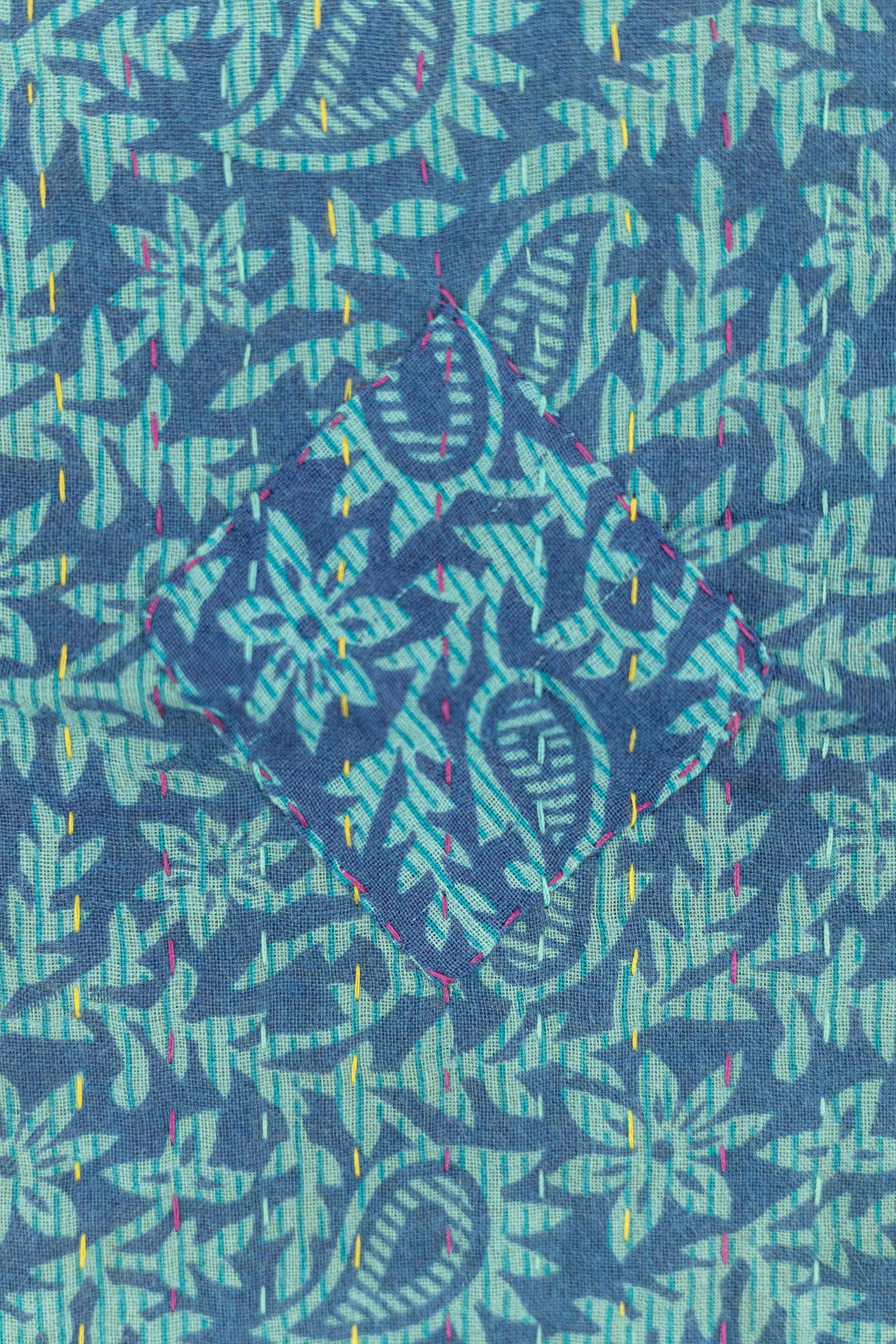 Seaside Kantha Throw