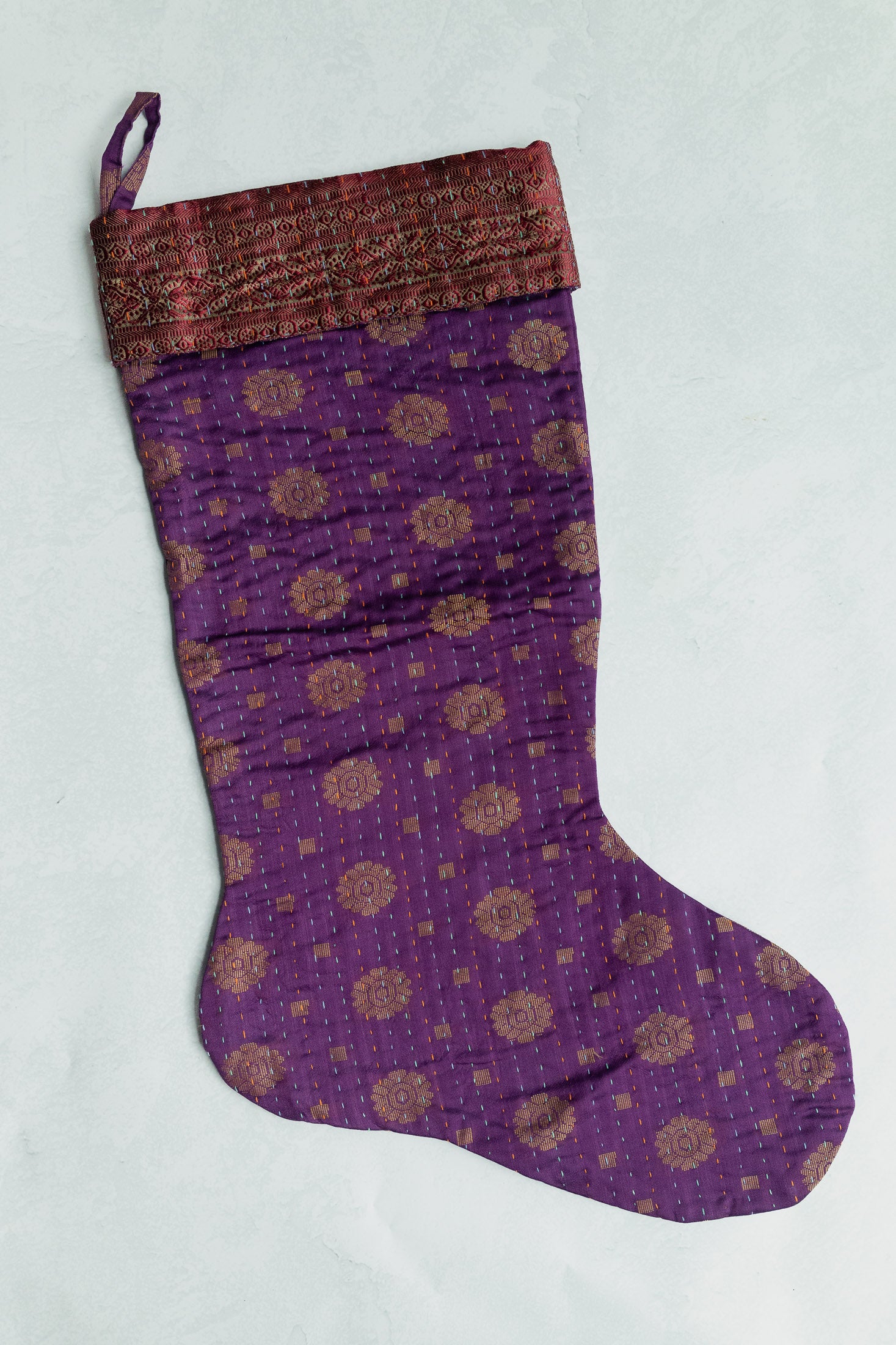 dignify Kantha Luxe Christmas Stocking No. 30