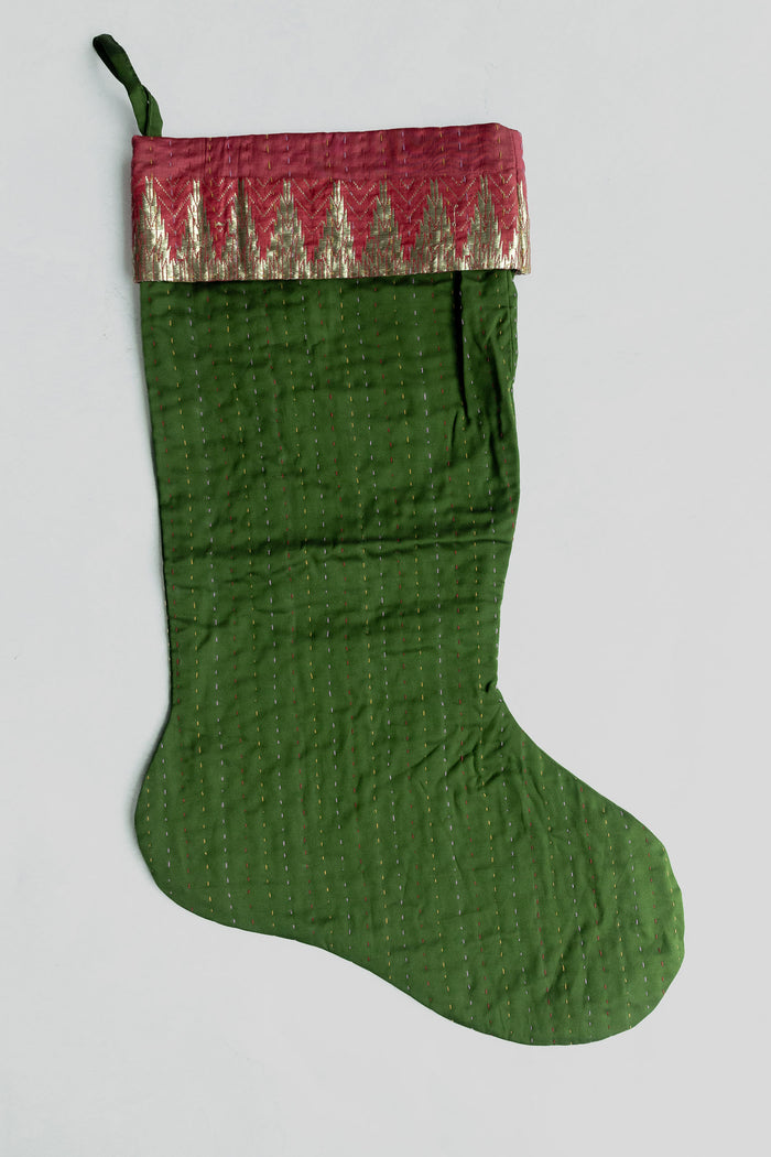 dignify Kantha Luxe Christmas Stocking No. 13