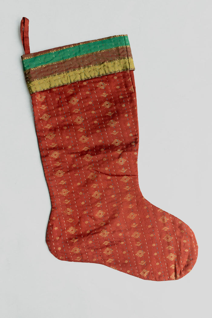 dignify Kantha Luxe Christmas Stocking No. 22