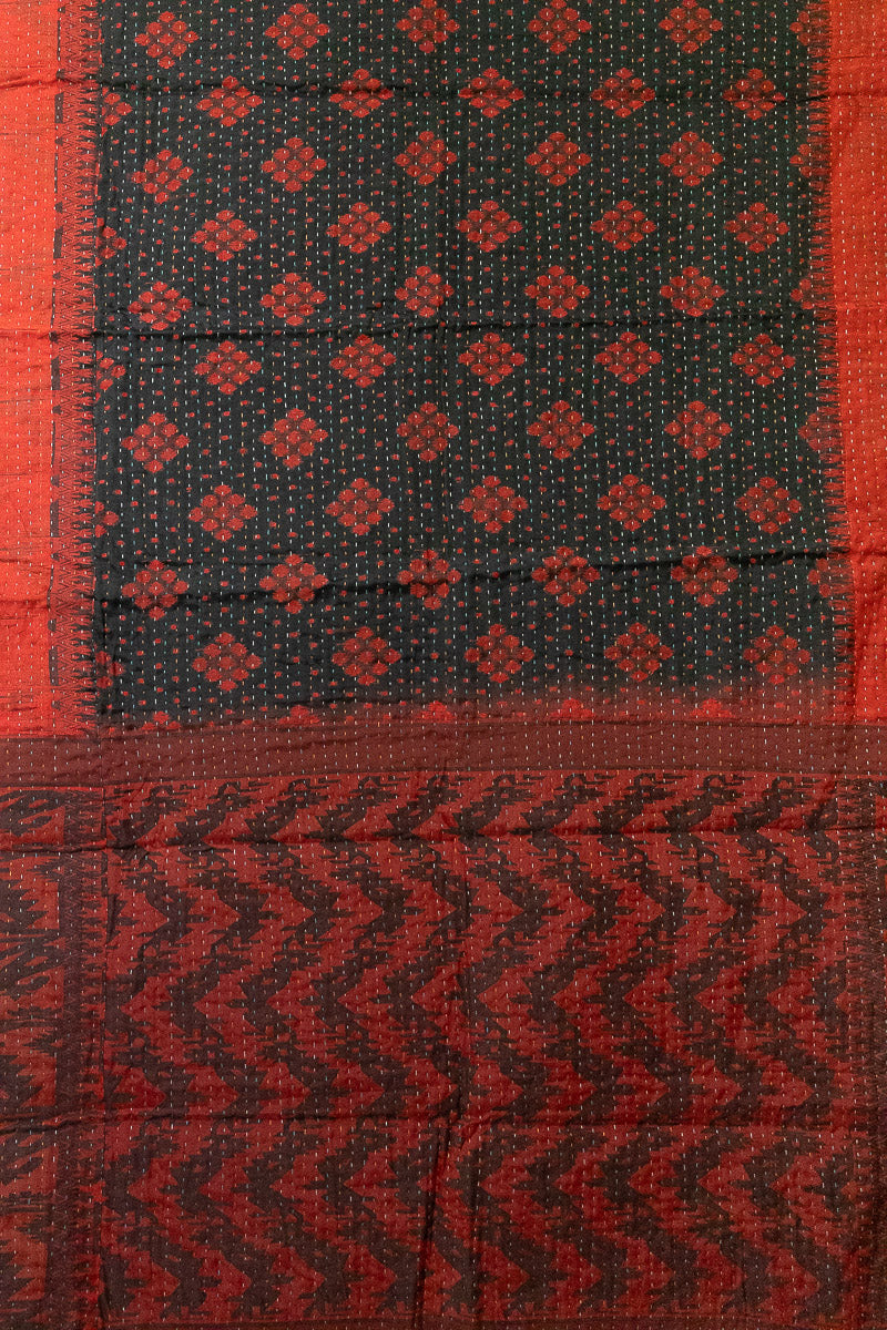 Sincere Silk Blend Kantha Throw