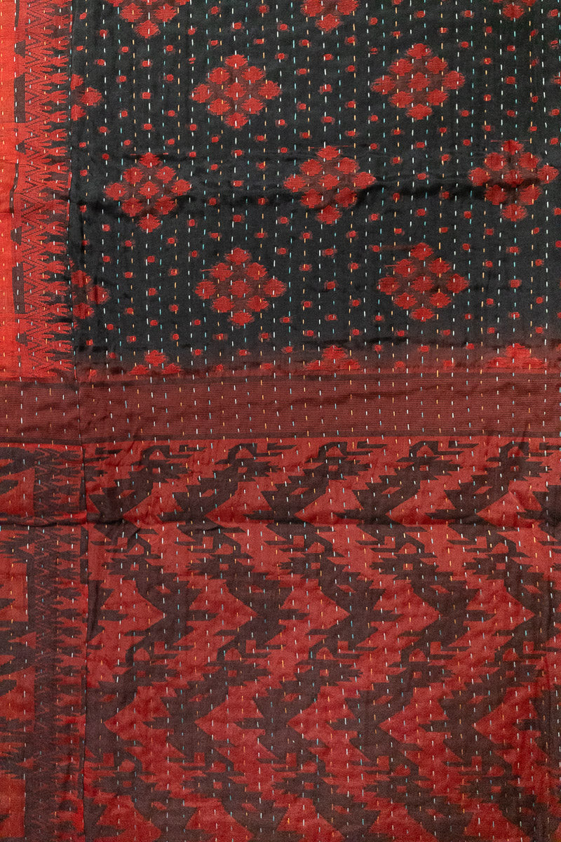 Sincere Silk Blend Kantha Throw