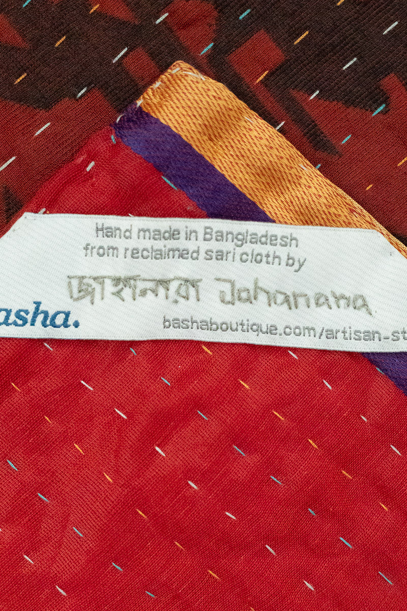 Sincere Silk Blend Kantha Throw