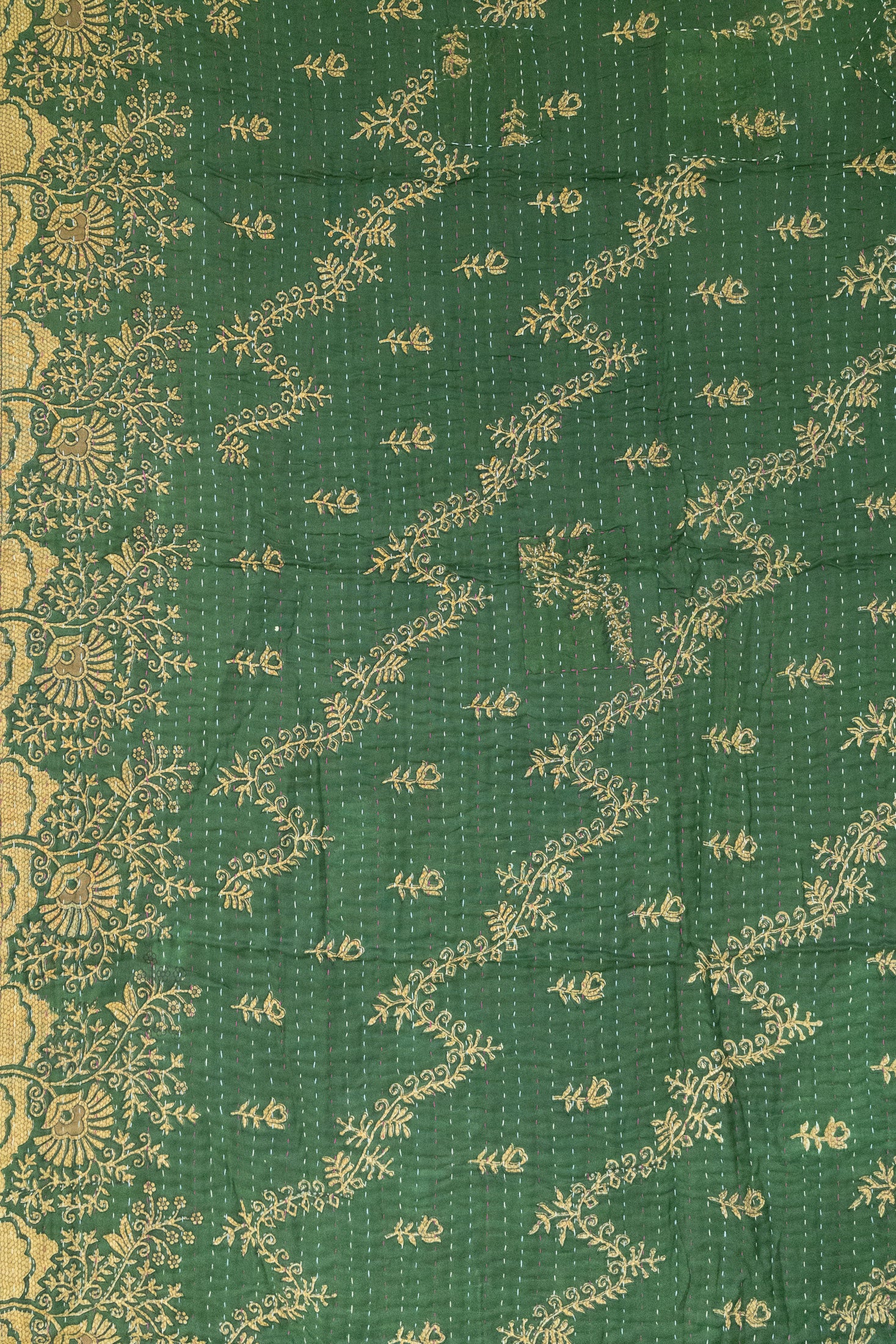 Snowberry Holiday Kantha Blanket