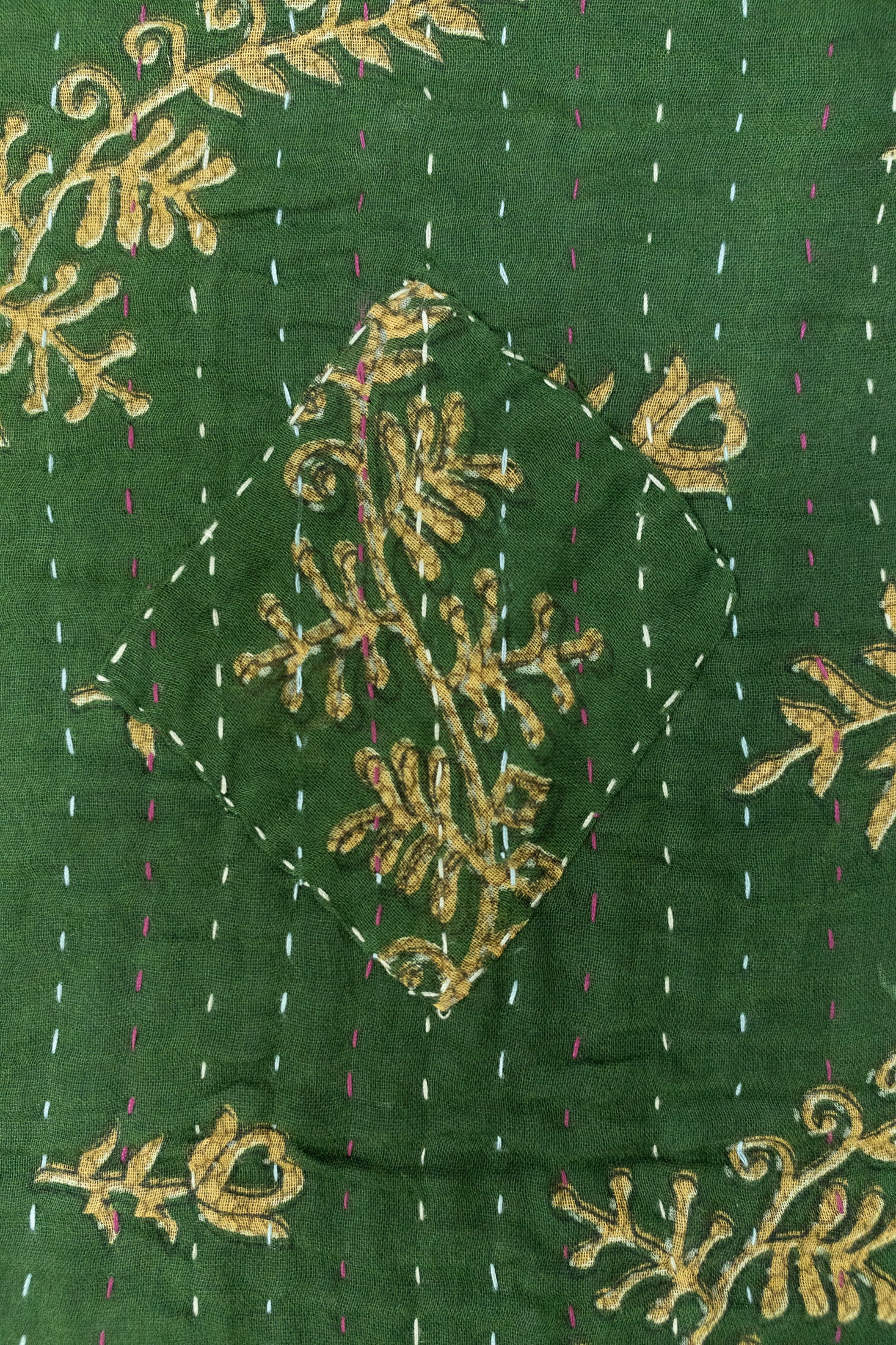 Snowberry Holiday Kantha Blanket