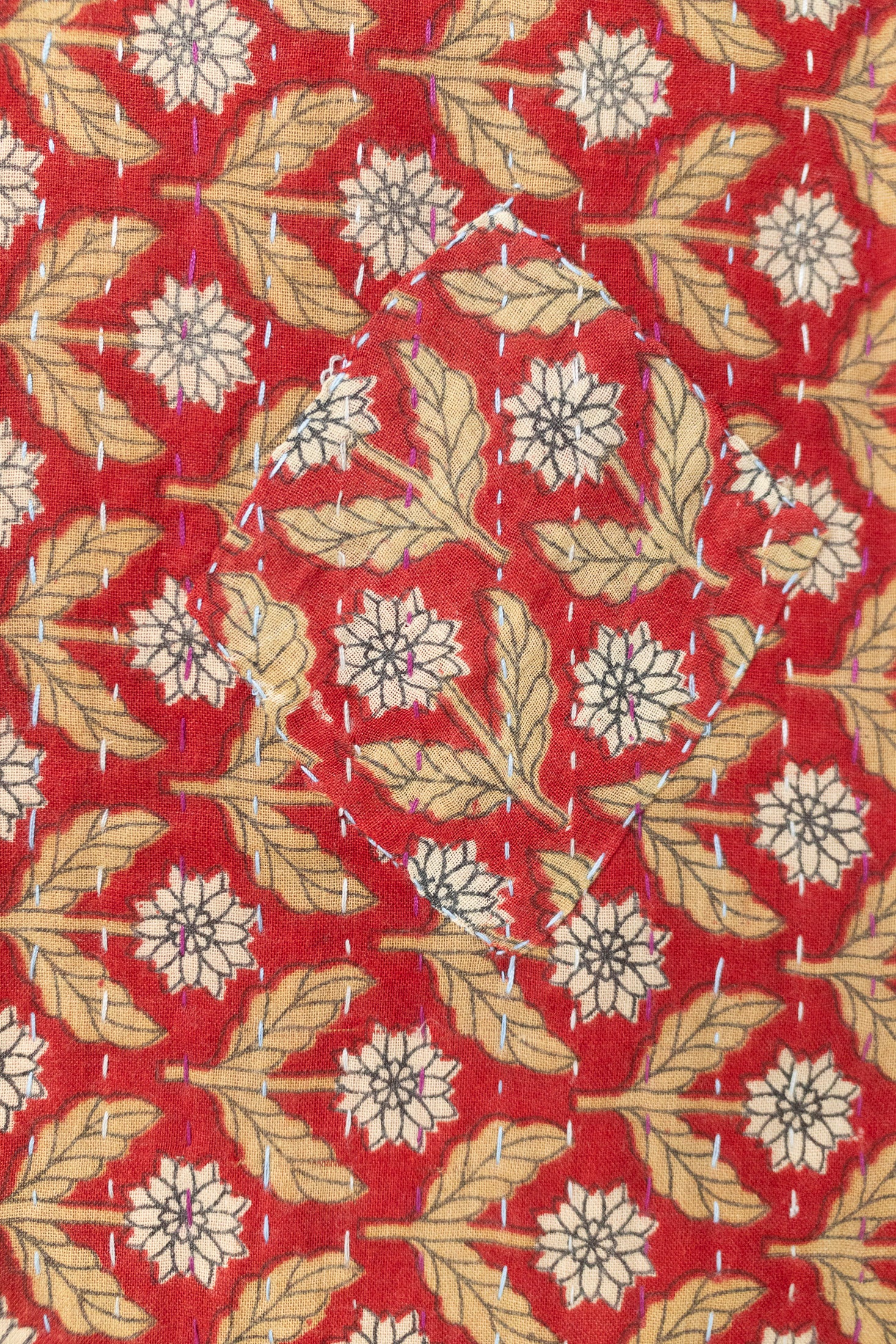 Snowberry Holiday Kantha Blanket
