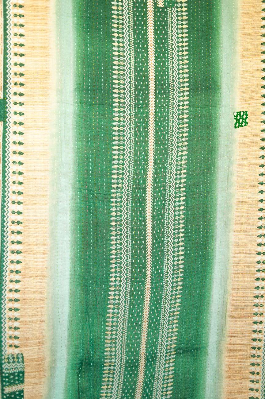 Snowfall Kantha Christmas Throw