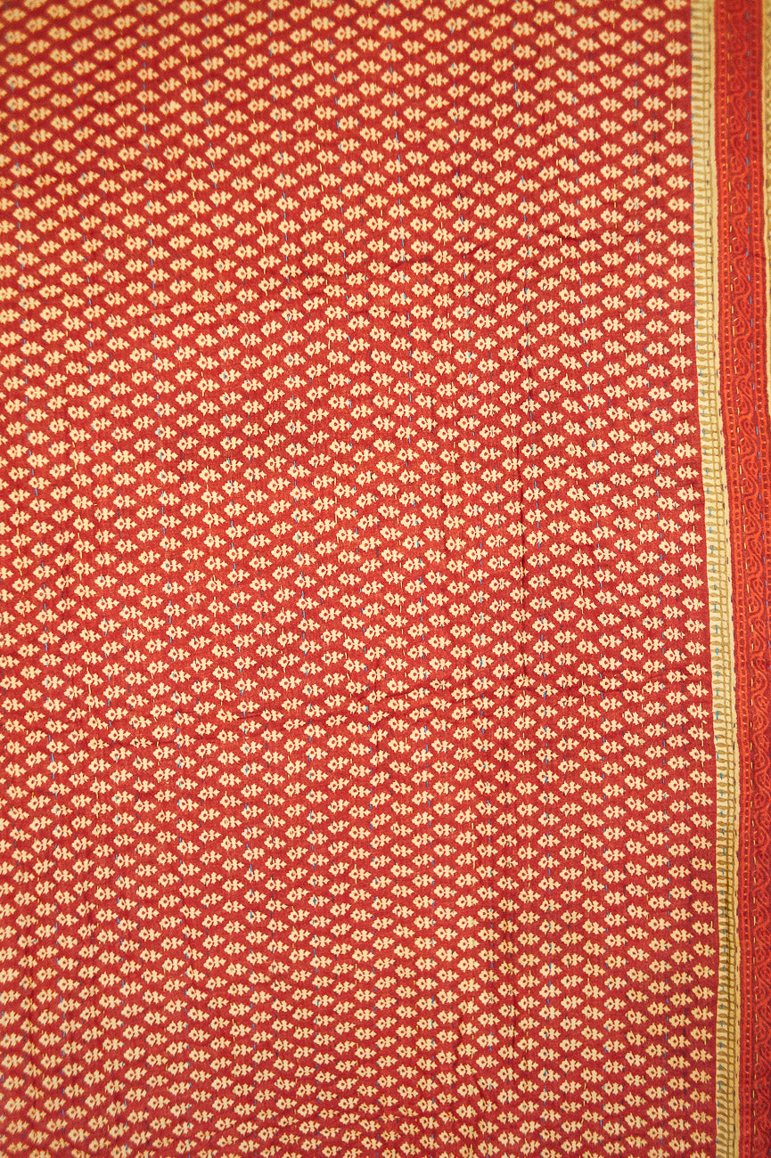 Snowman Kantha Christmas Throw