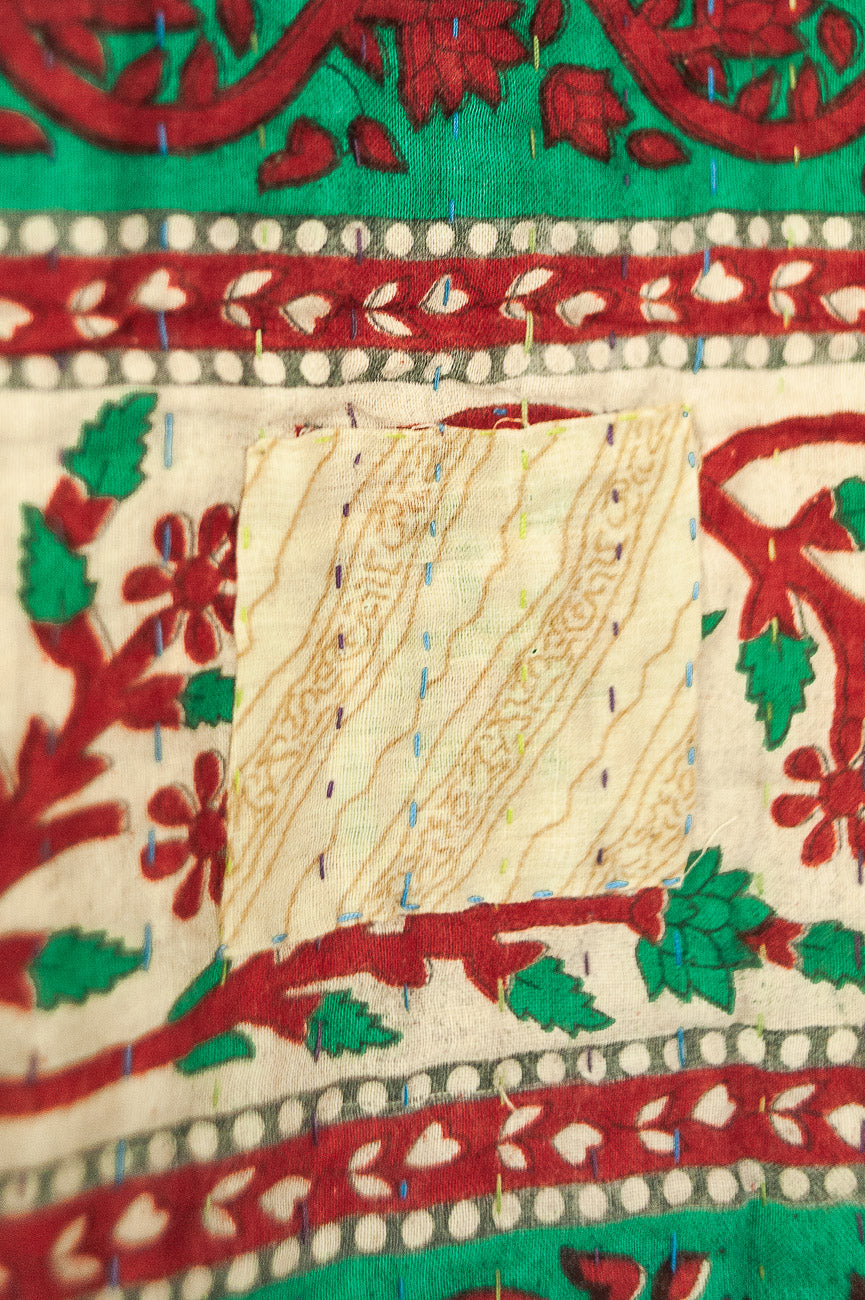 Snowman Kantha Christmas Throw