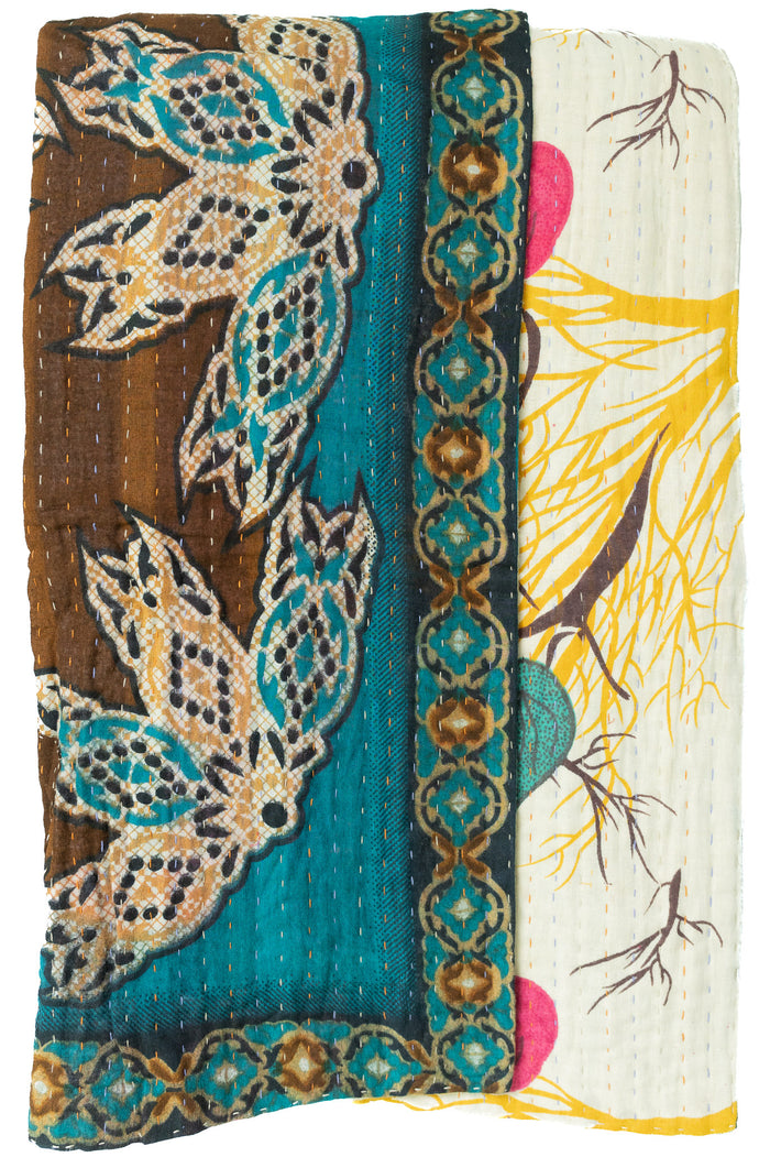 Solace Kantha Throw Blanket