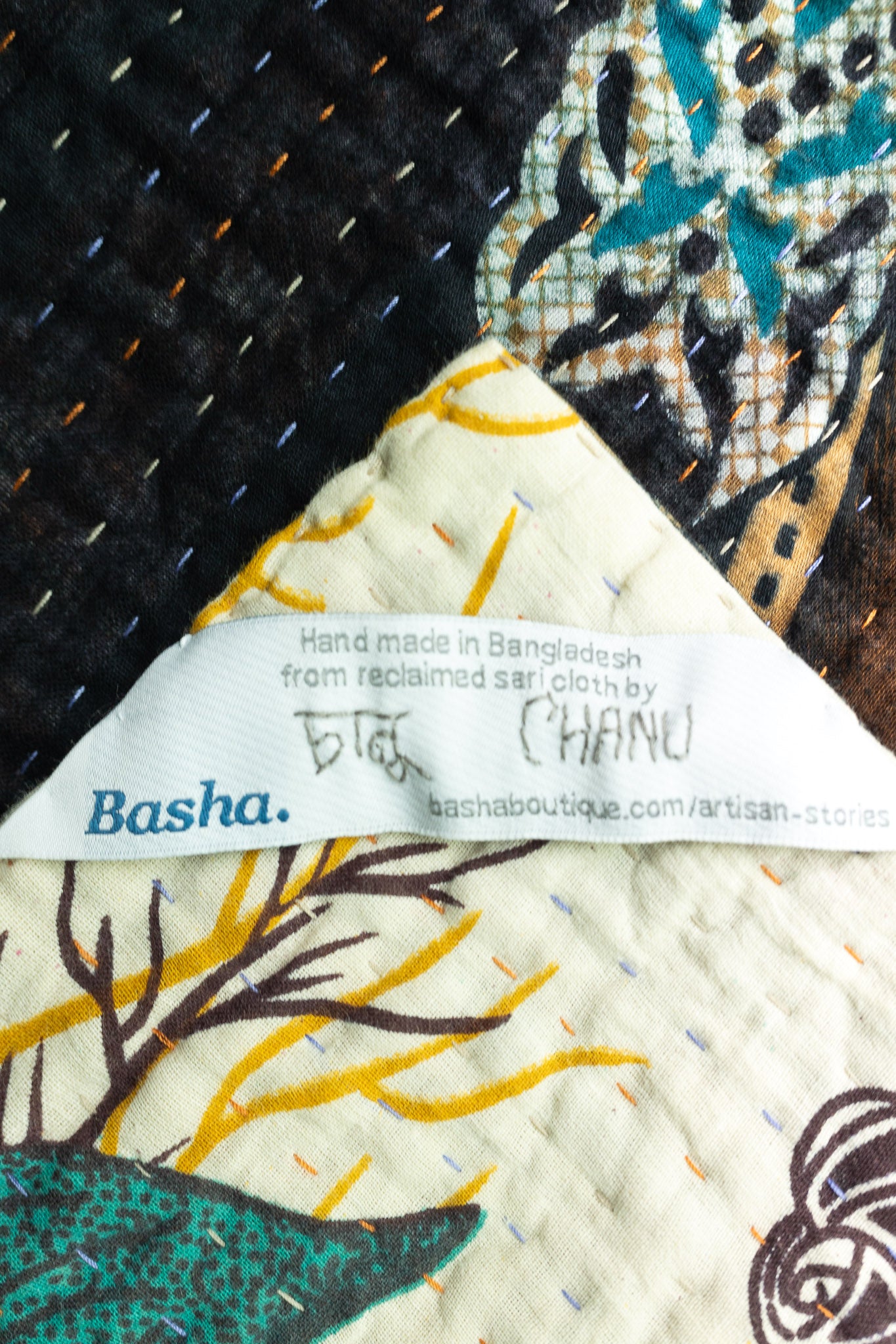 Solace Kantha Throw Blanket