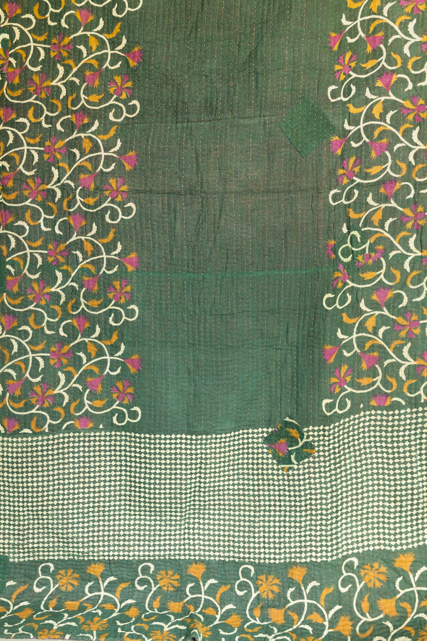 Spade Kantha Throw