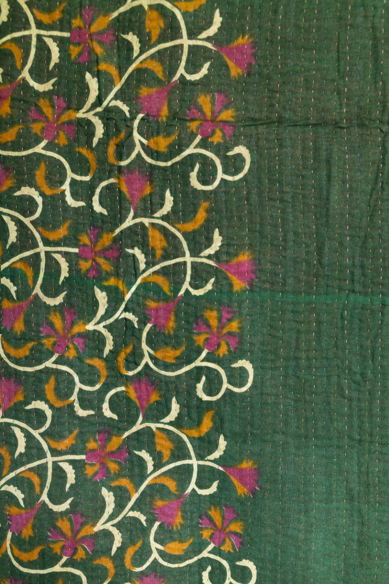 Spade Kantha Throw