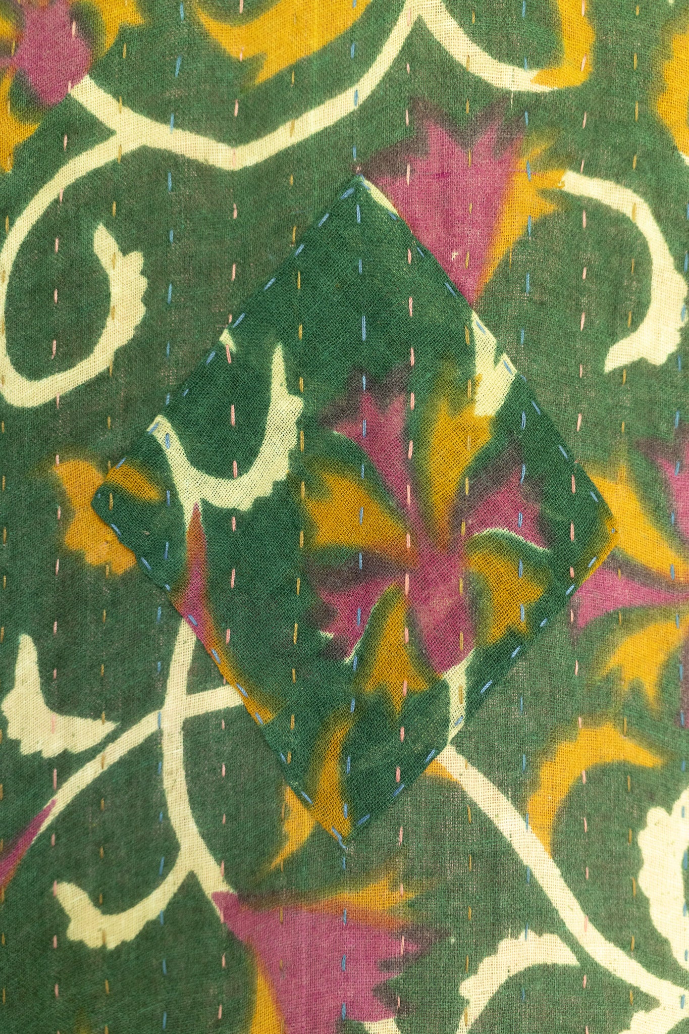 Spade Kantha Throw