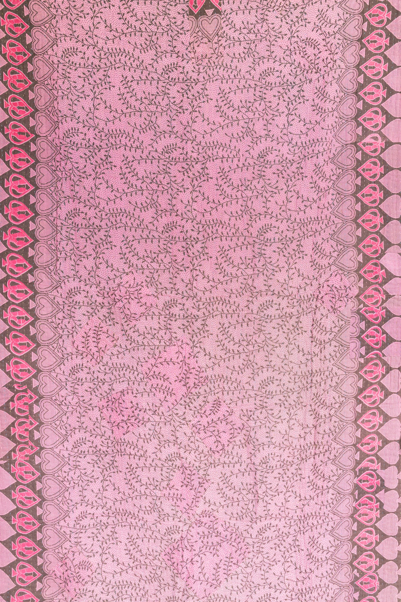 Spade Kantha Throw Blanket