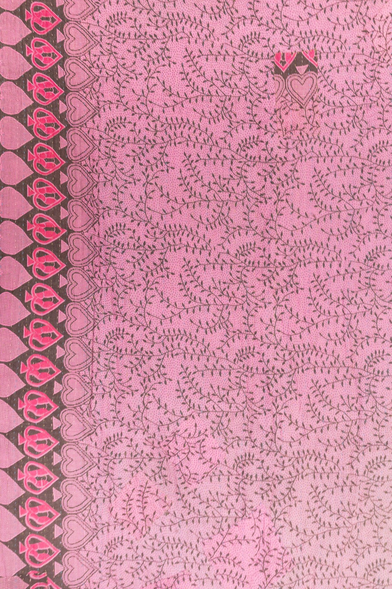 Spade Kantha Throw Blanket
