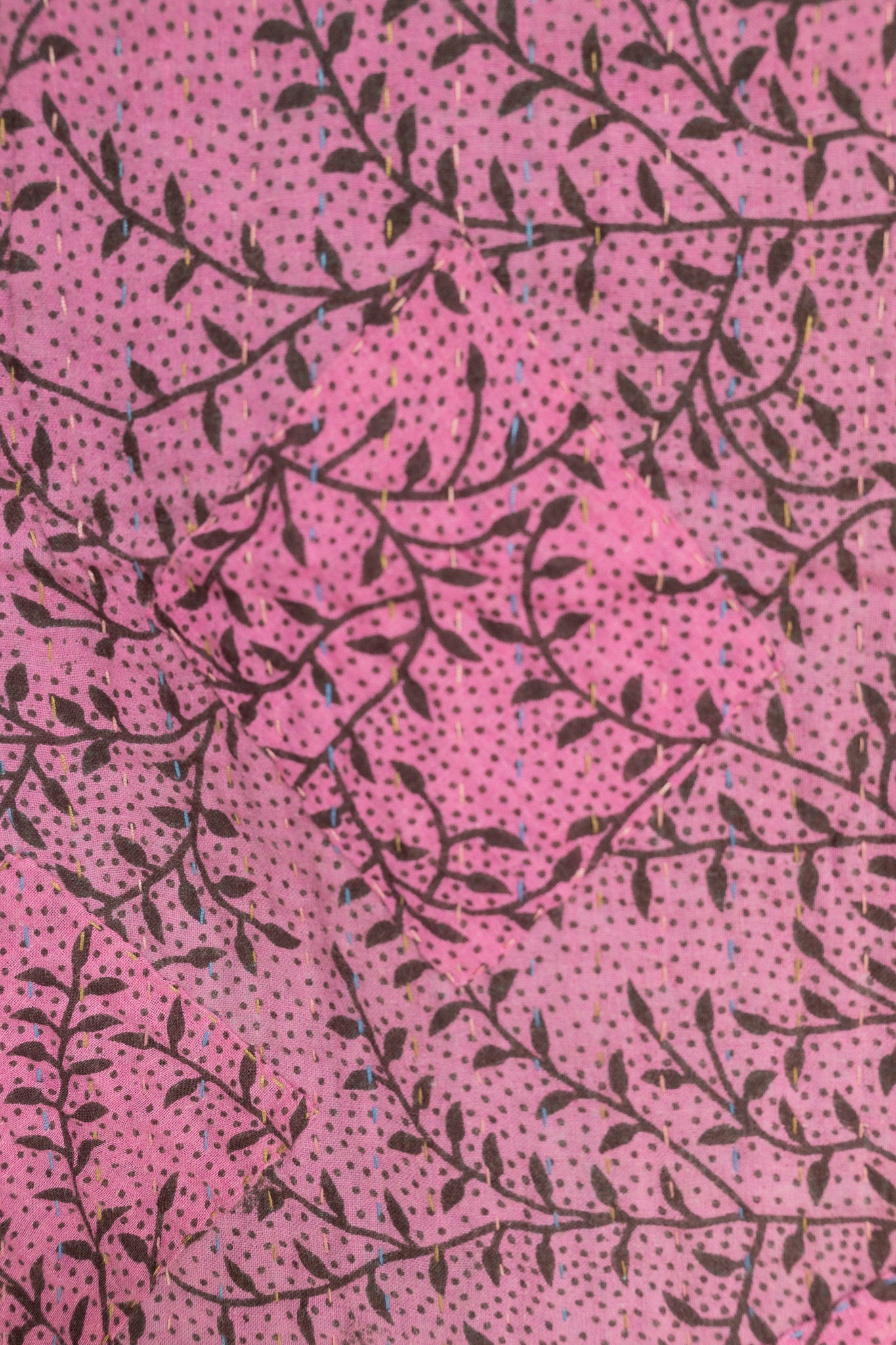 Spade Kantha Throw Blanket