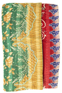 Spring Kantha Throw Blanket