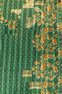 Spring Kantha Throw Blanket