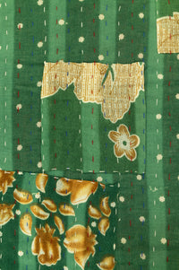 Spring Kantha Throw Blanket
