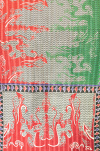 Spring Kantha Throw Blanket
