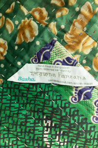 Spring Kantha Throw Blanket