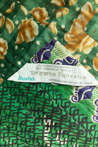 Spring Kantha Throw Blanket