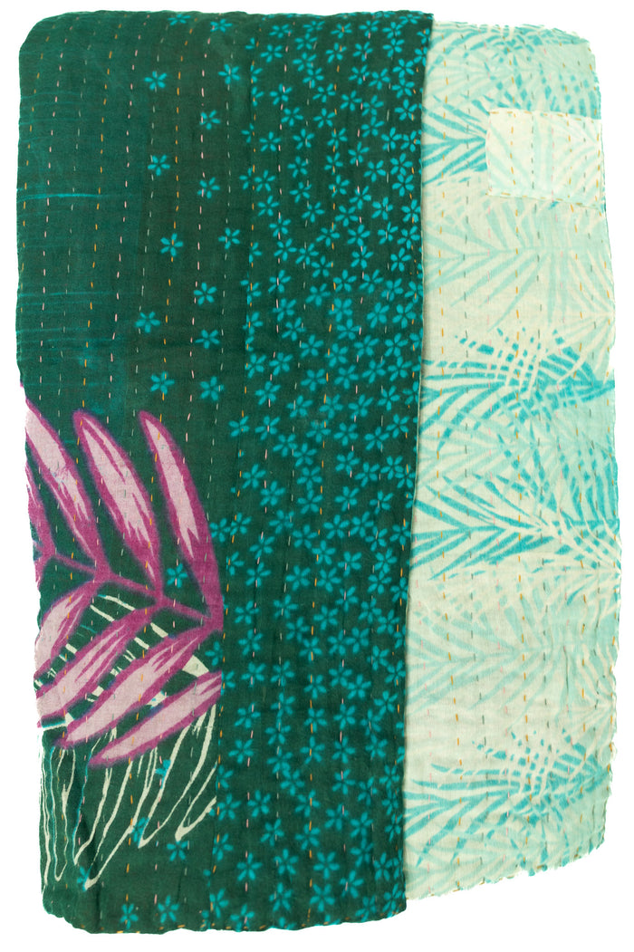 Stillwater Kantha Throw Blanket