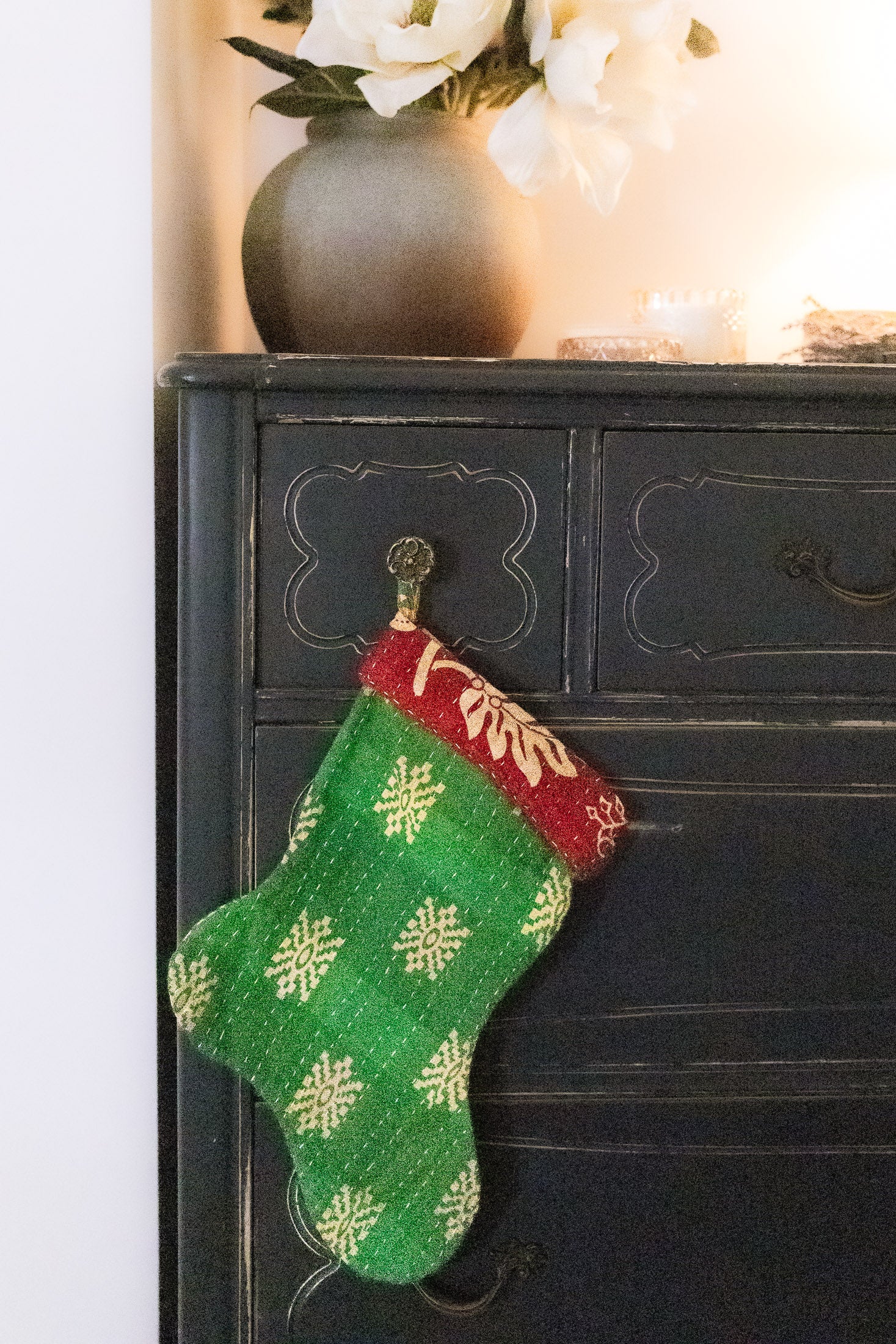 Kantha Holiday Stocking — Little No. 30