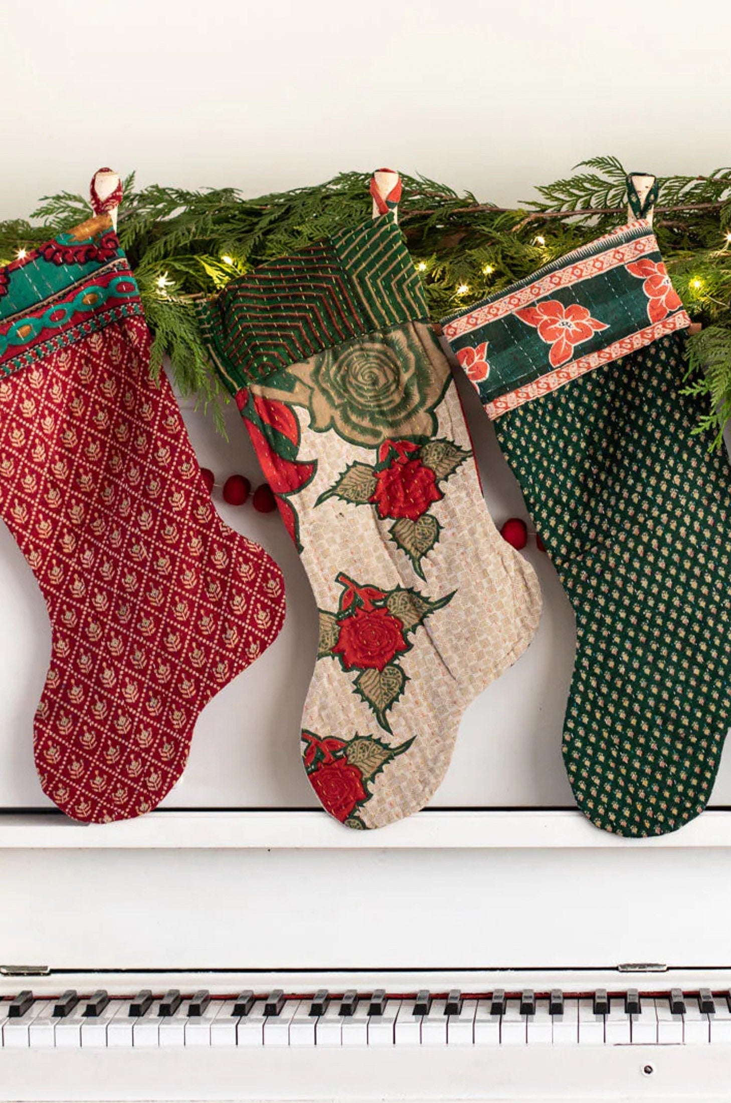 Kantha Holiday Stocking — Luxe No. 19