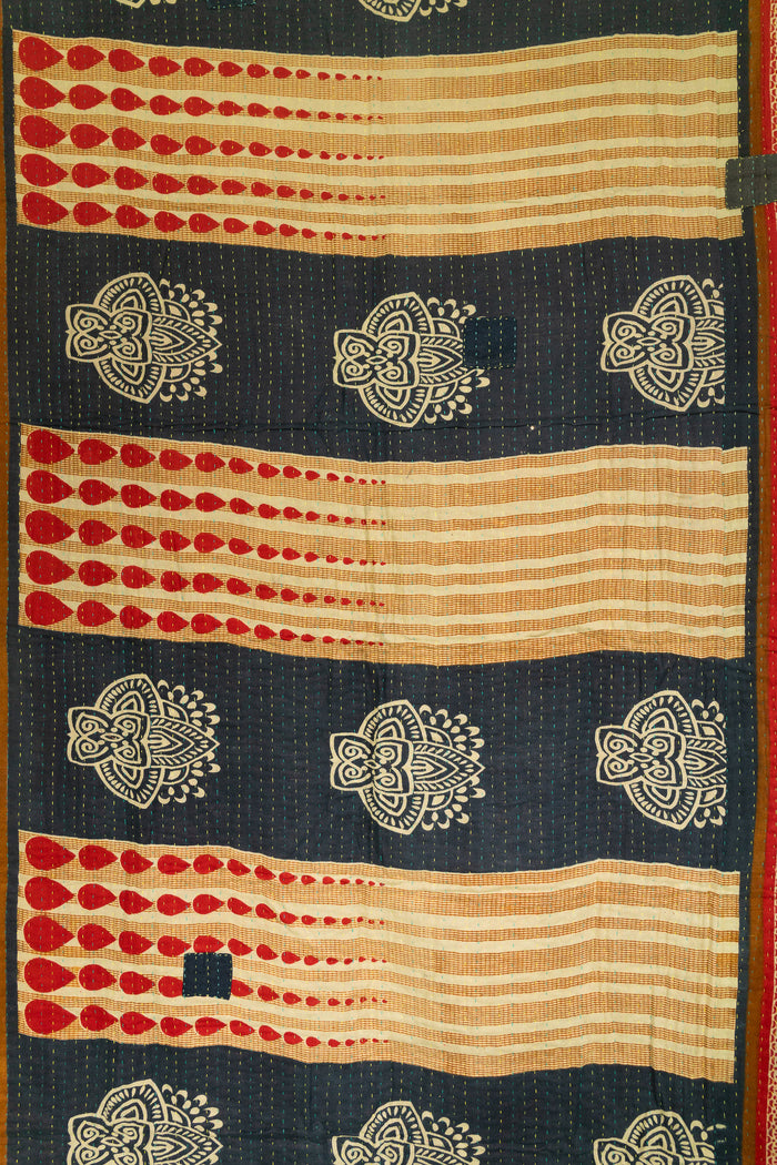 Kantha Throw Bed Quilt