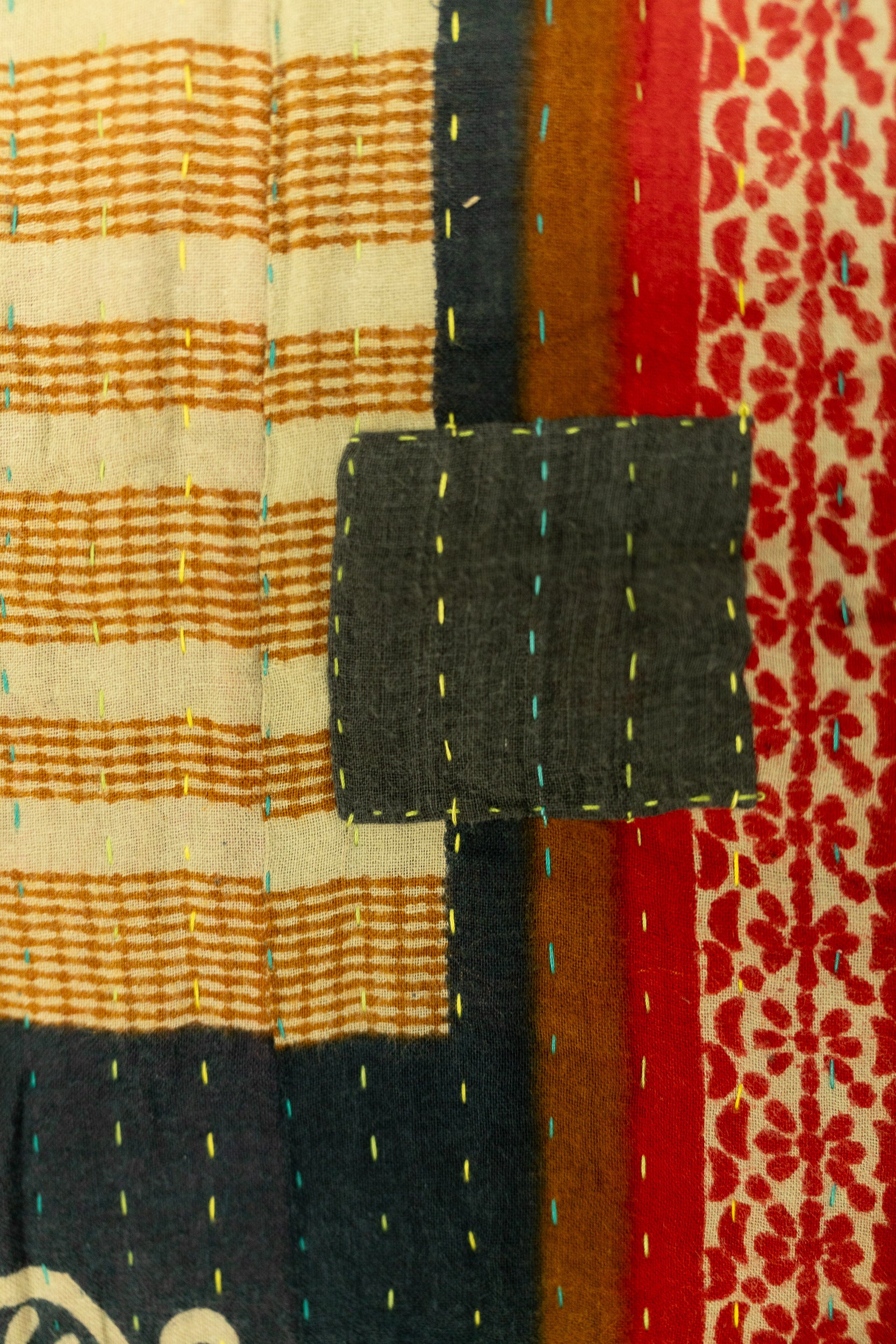 Stripe Kantha Throw