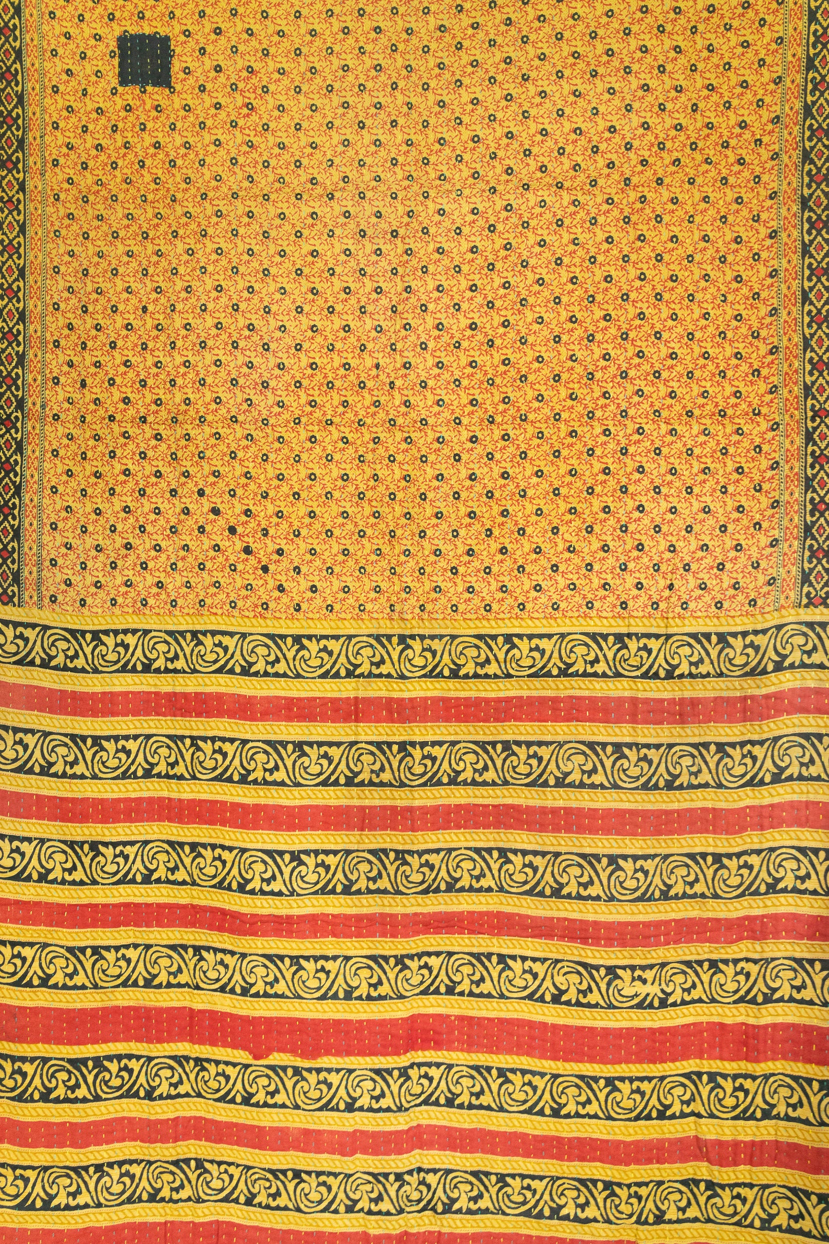 Stripe Kantha Throw