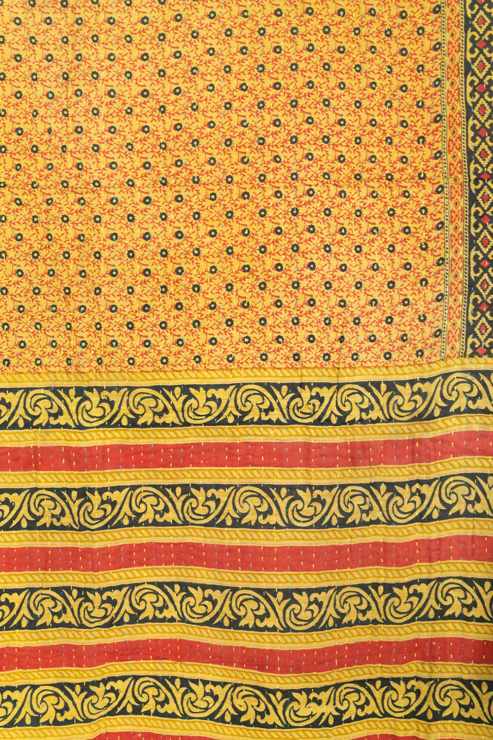 Stripe Kantha Throw