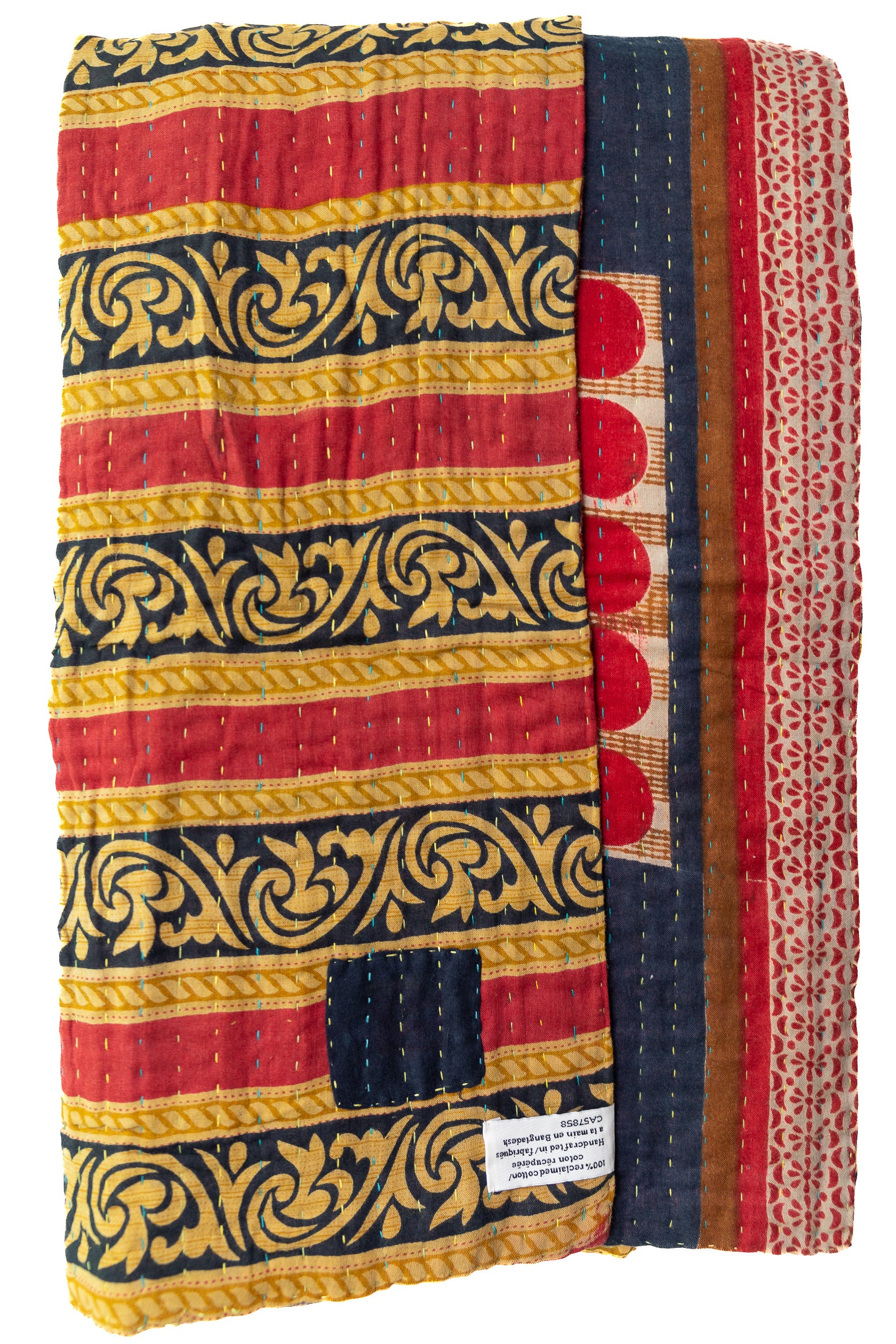 Stripe Kantha Throw