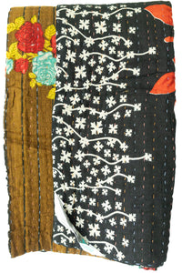 Kantha Throw Bed Quilt