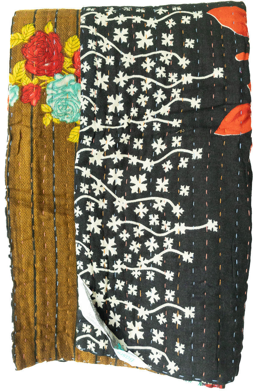 Kantha Throw Bed Quilt
