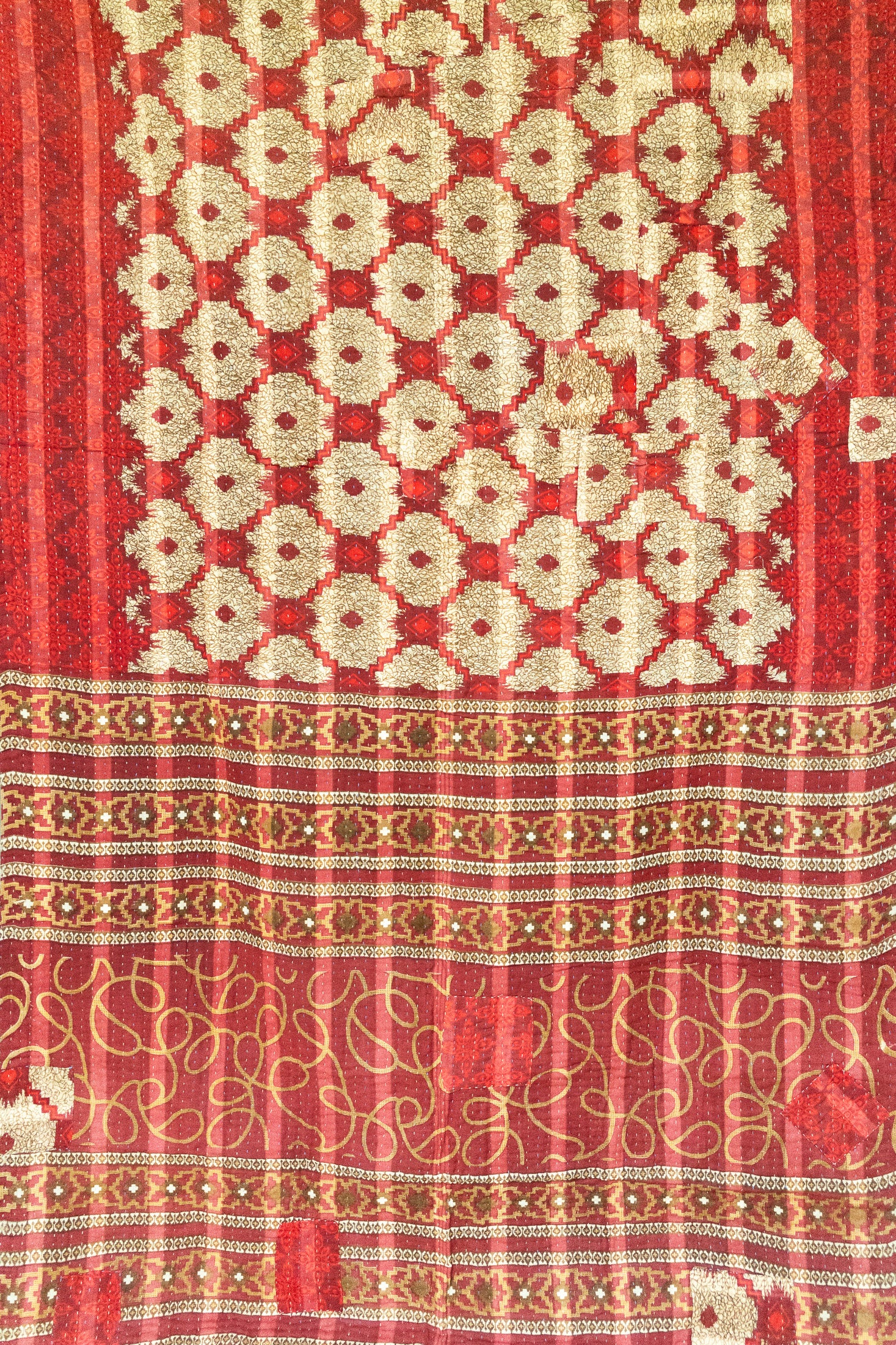 Sugarplum Holiday Kantha Blanket