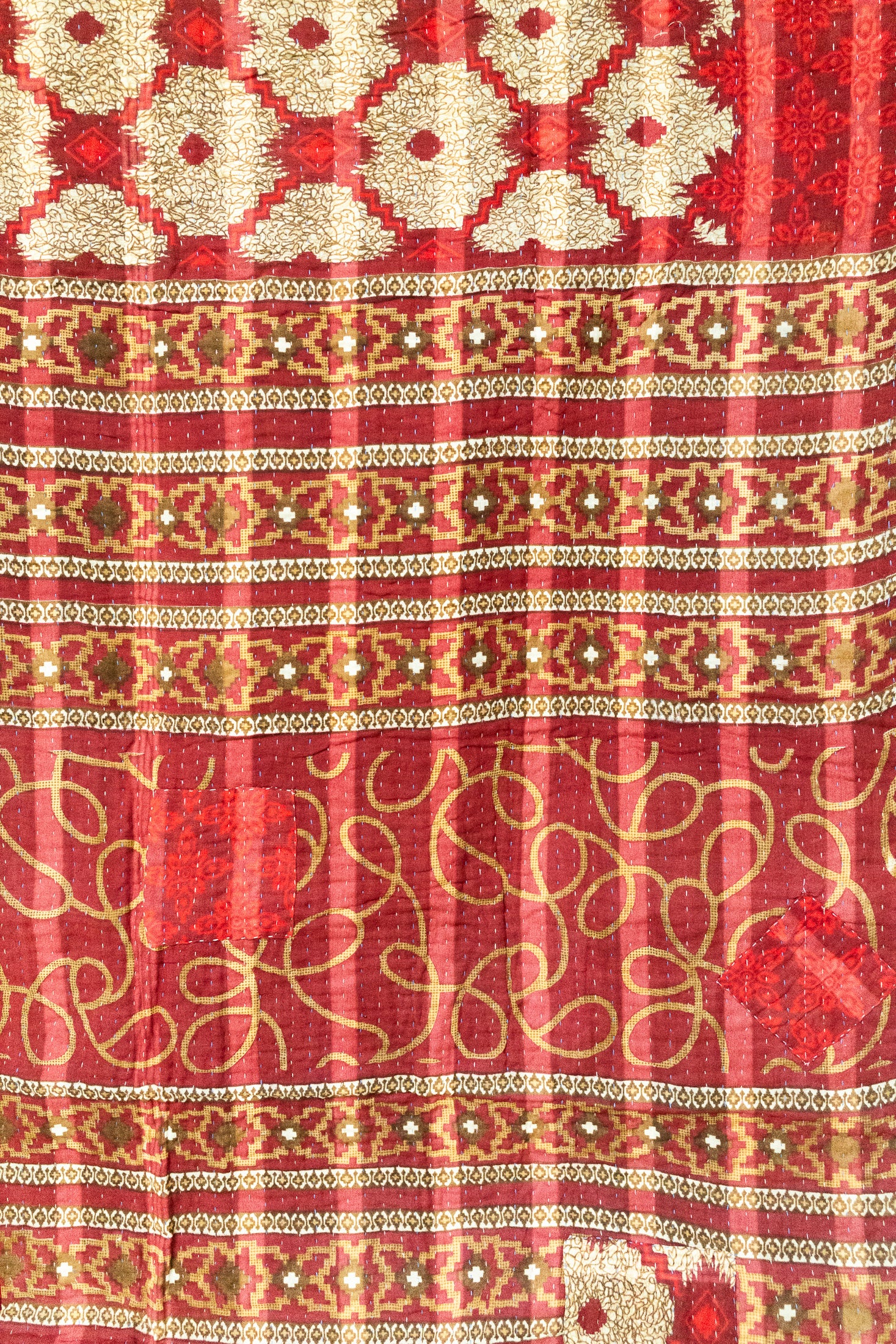 Sugarplum Holiday Kantha Blanket