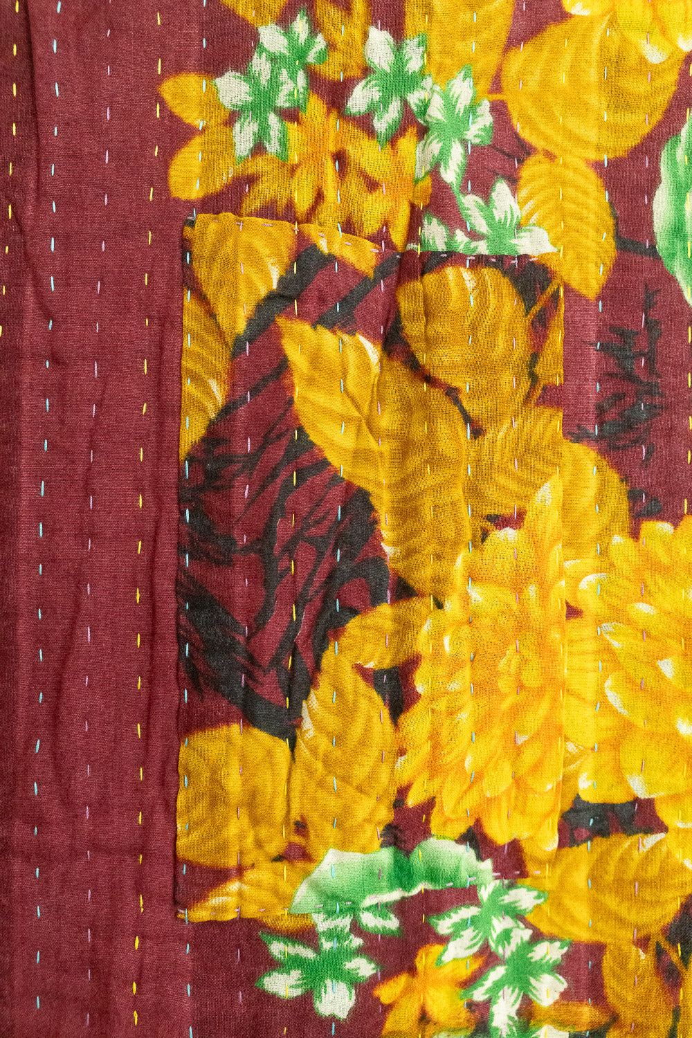 Sunflower Kantha Throw