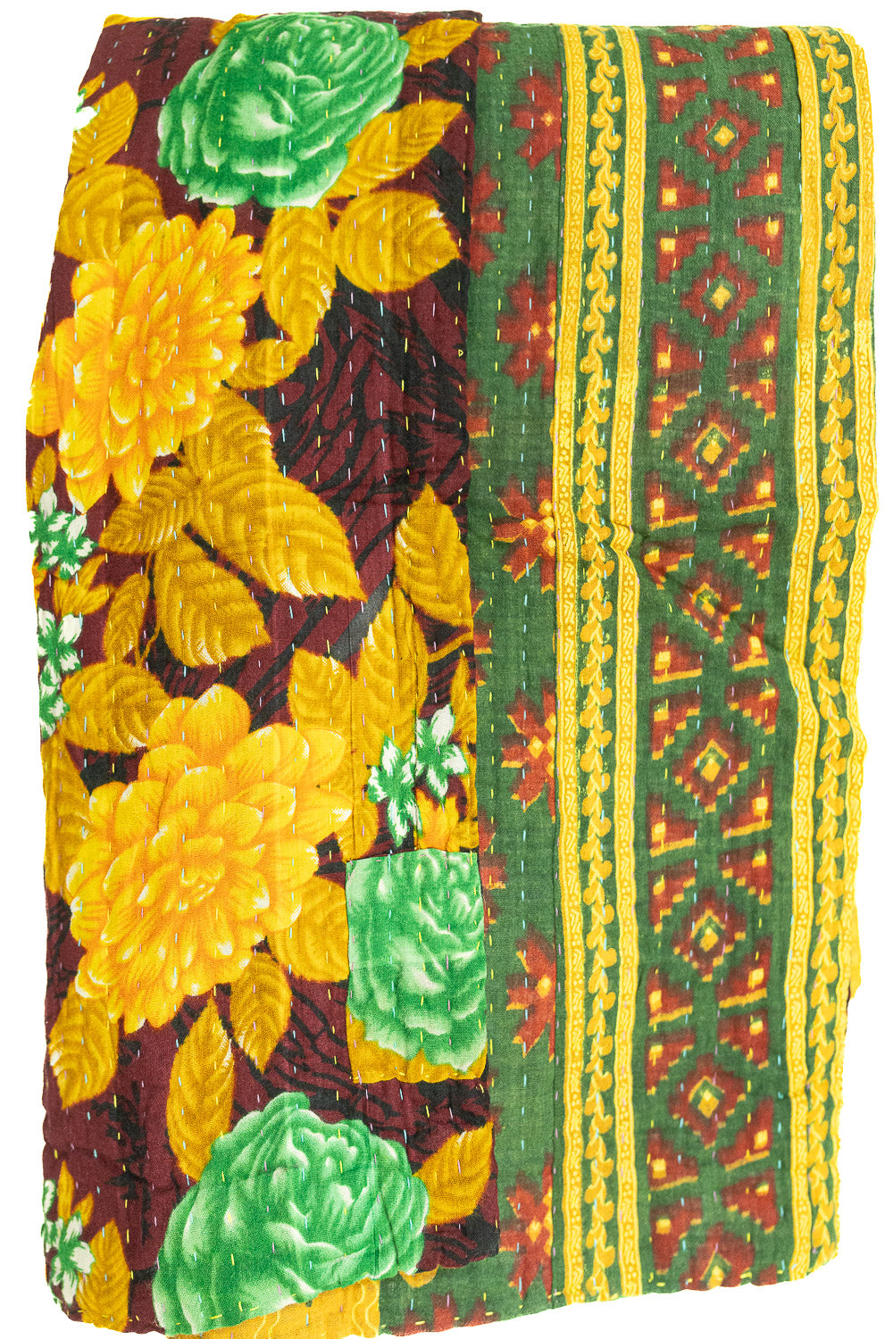 Sunflower Kantha Throw