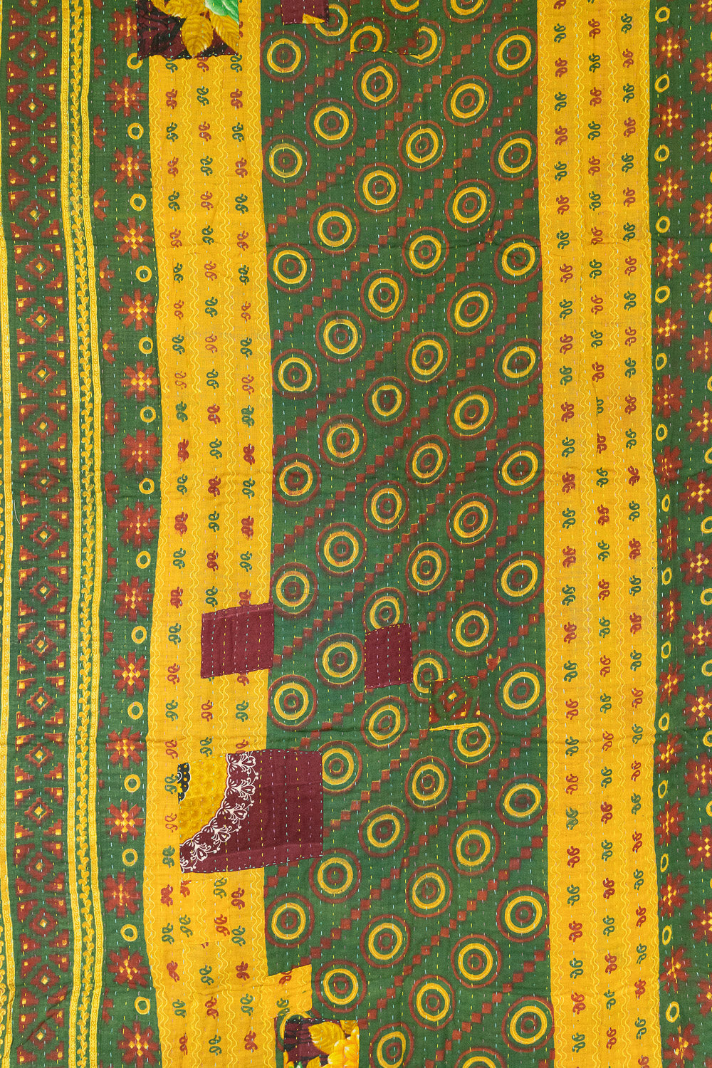 Sunflower Kantha Throw