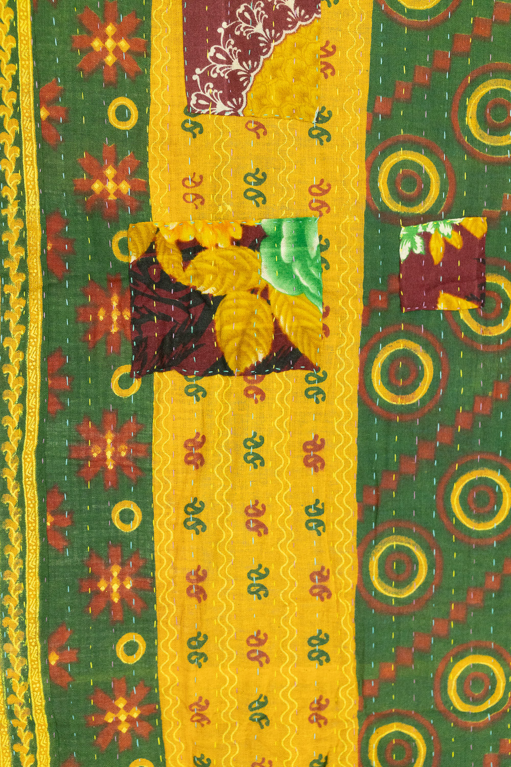 Sunflower Kantha Throw
