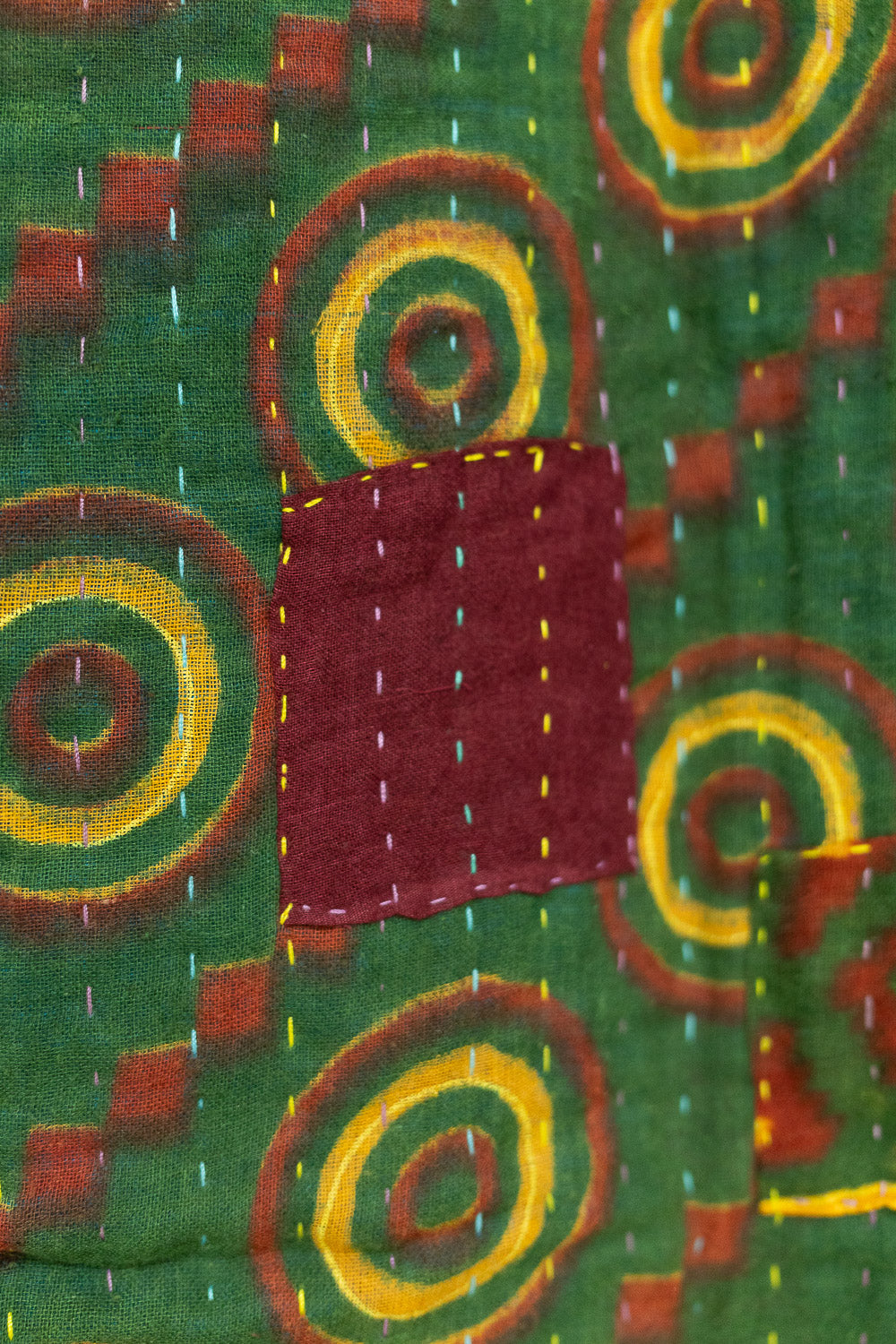 Sunflower Kantha Throw