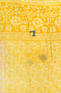 Sunrise Kantha Throw Blanket