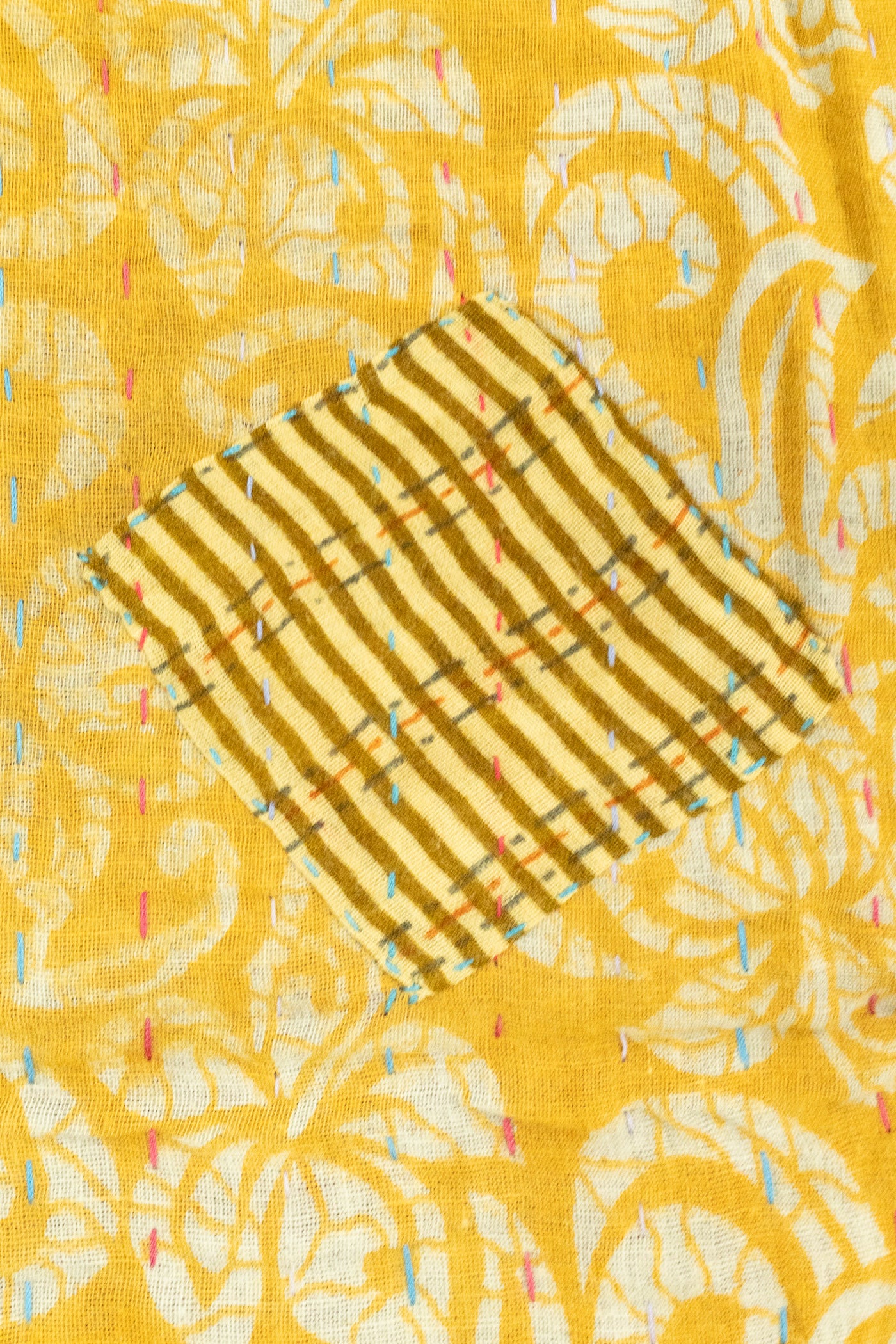 Sunrise Kantha Throw Blanket